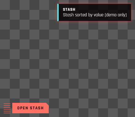 The native-style button with a game-themed notification